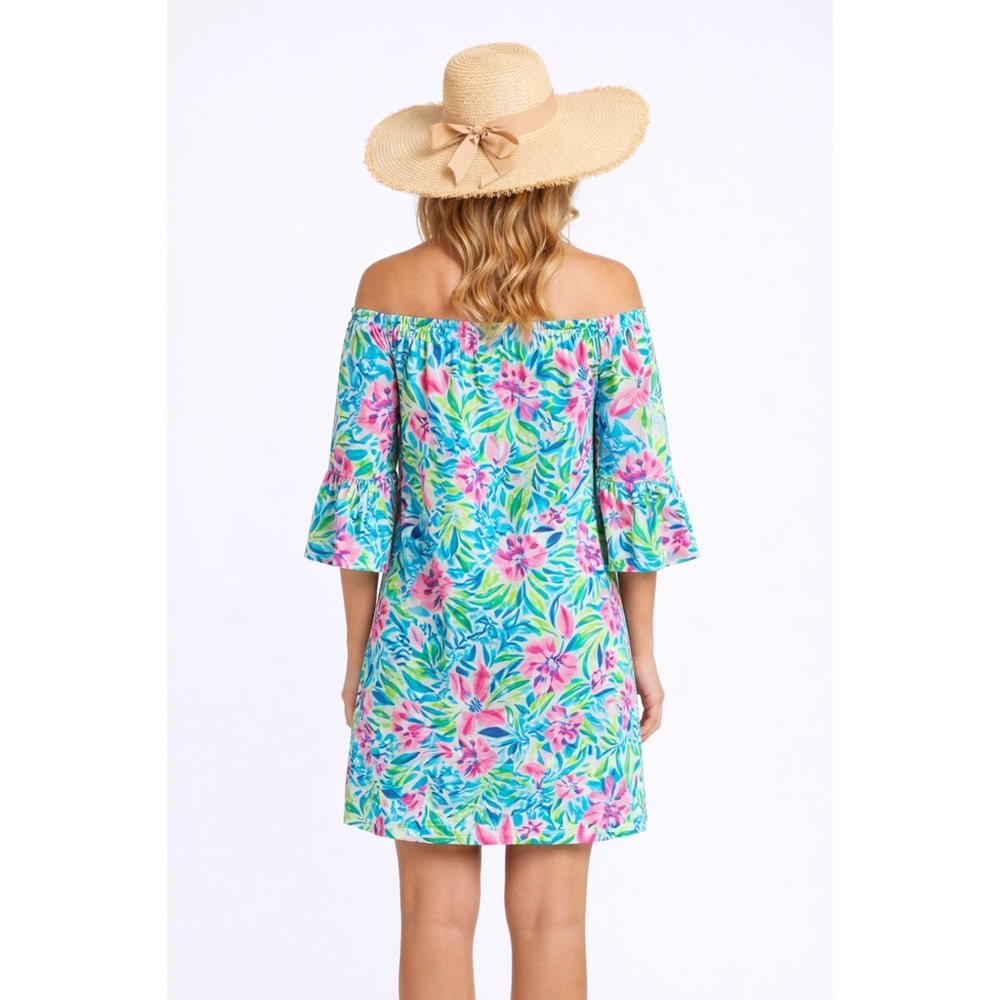 Tropical Off-Shoulder Dress 👗🏝️ - Picture 5 of 17